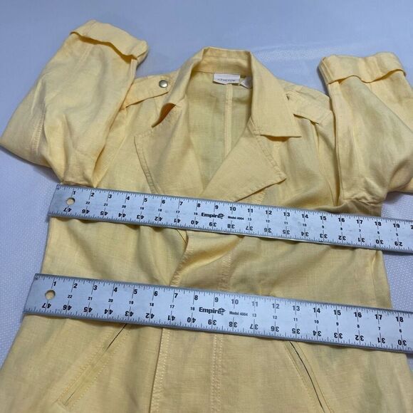 Chico’s Linen Yellow Jacket Size 1 US Small - Picture 3 of 9